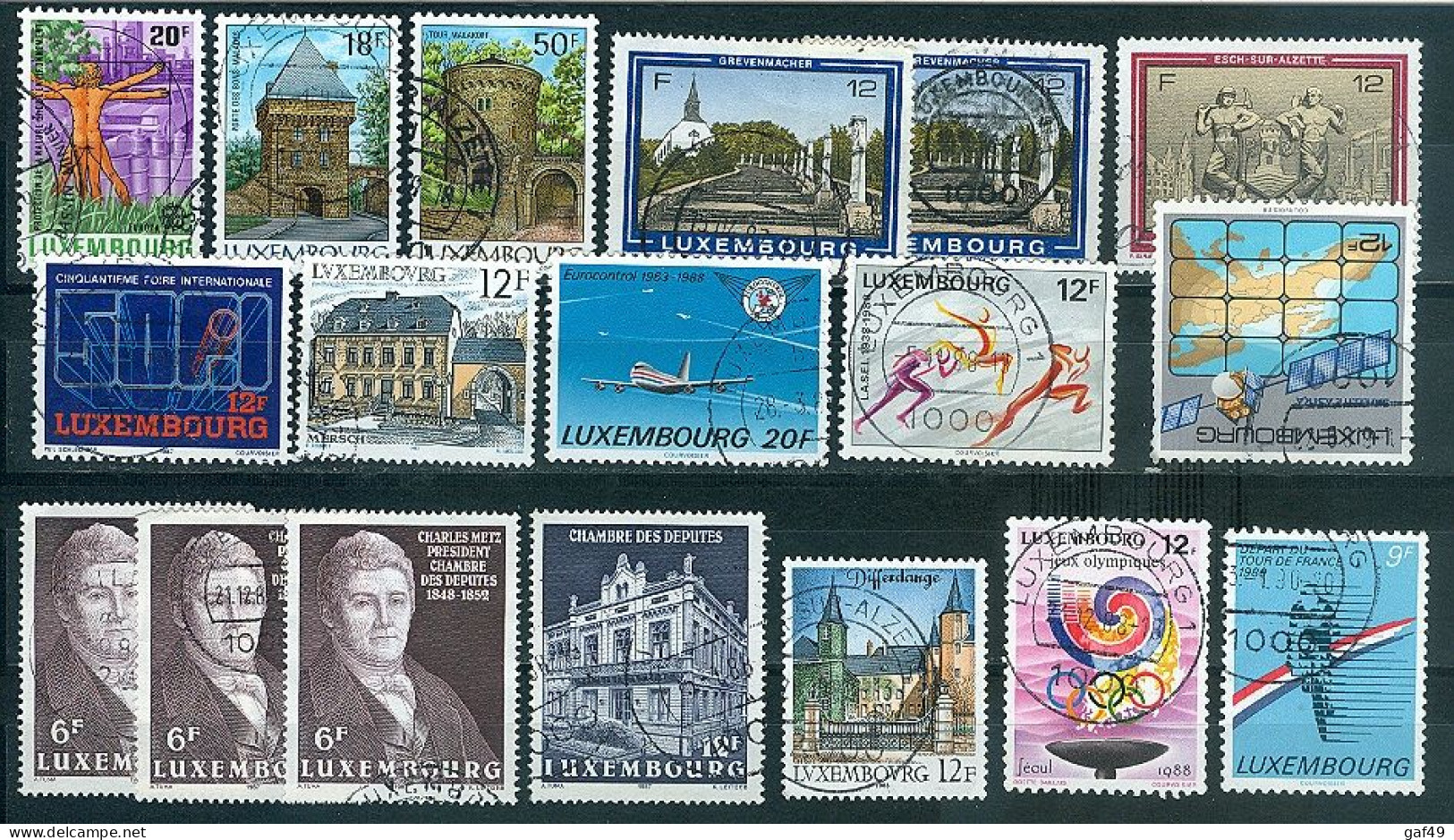 Luxembourg collection oblitérés (quelques neufs) entre N° 70 & 1299 Y&T à voir (12 scans) cote +120 €; (~290 timbres)