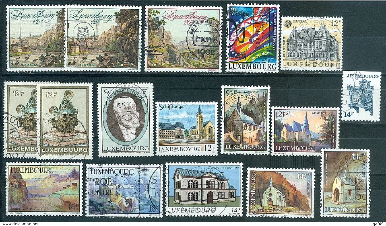 Luxembourg collection oblitérés (quelques neufs) entre N° 70 & 1299 Y&T à voir (12 scans) cote +120 €; (~290 timbres)