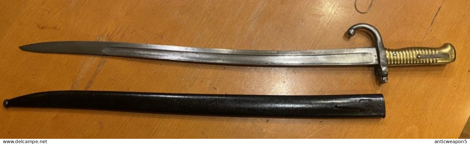 Baïonnette De Fusil Chasspot. Allemagne-France M1866 (721) - Knives/Swords