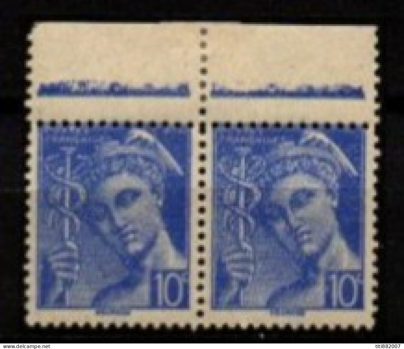 FRANCE    -   1942 .   Y&T N° 546 **  .Légendes Maculées  + Neige - Unused Stamps