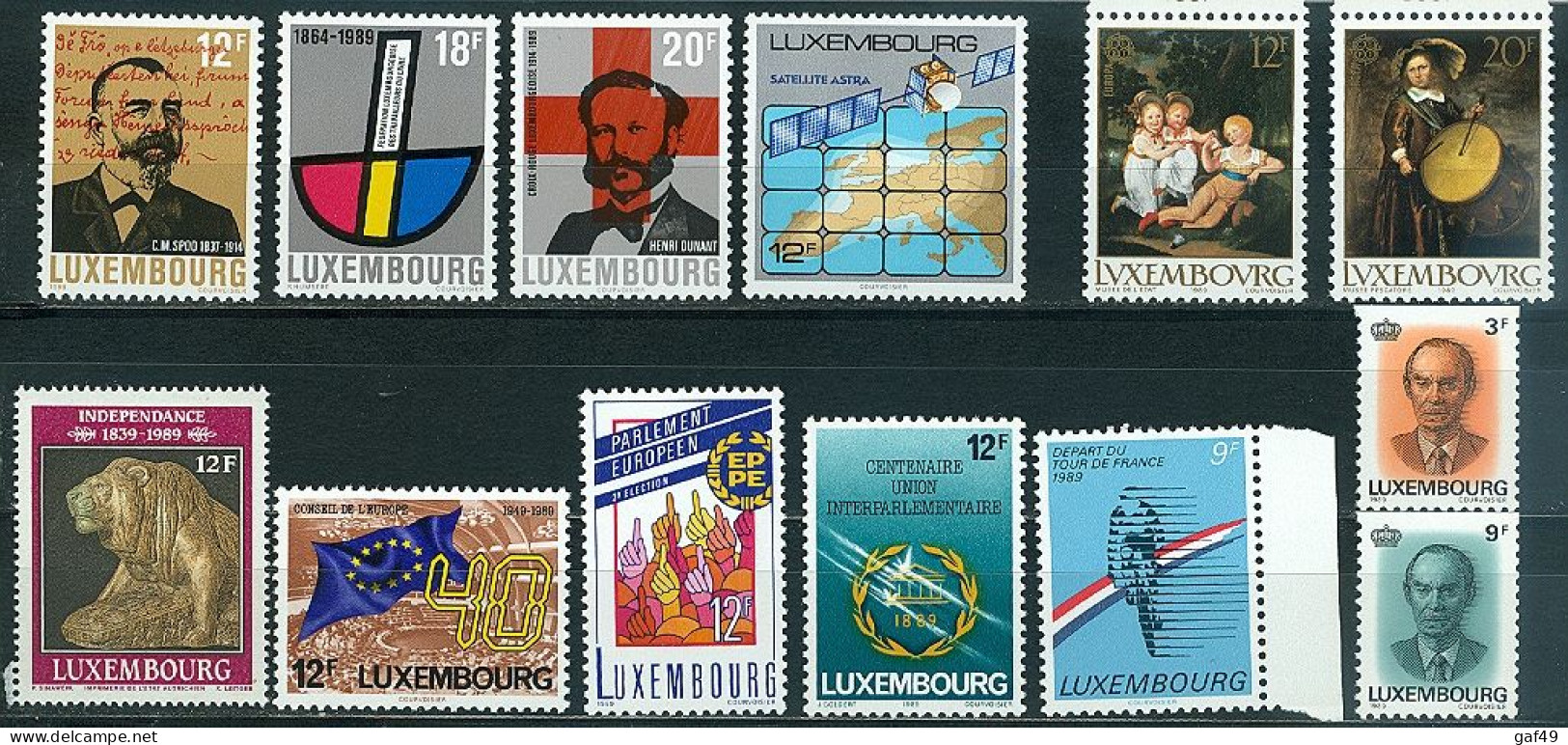 Luxembourg 1989 (2 Scans) Entre N° 1164 & 1185 (Y&T) Neufs Sans Charnière Très Frais - Full Years