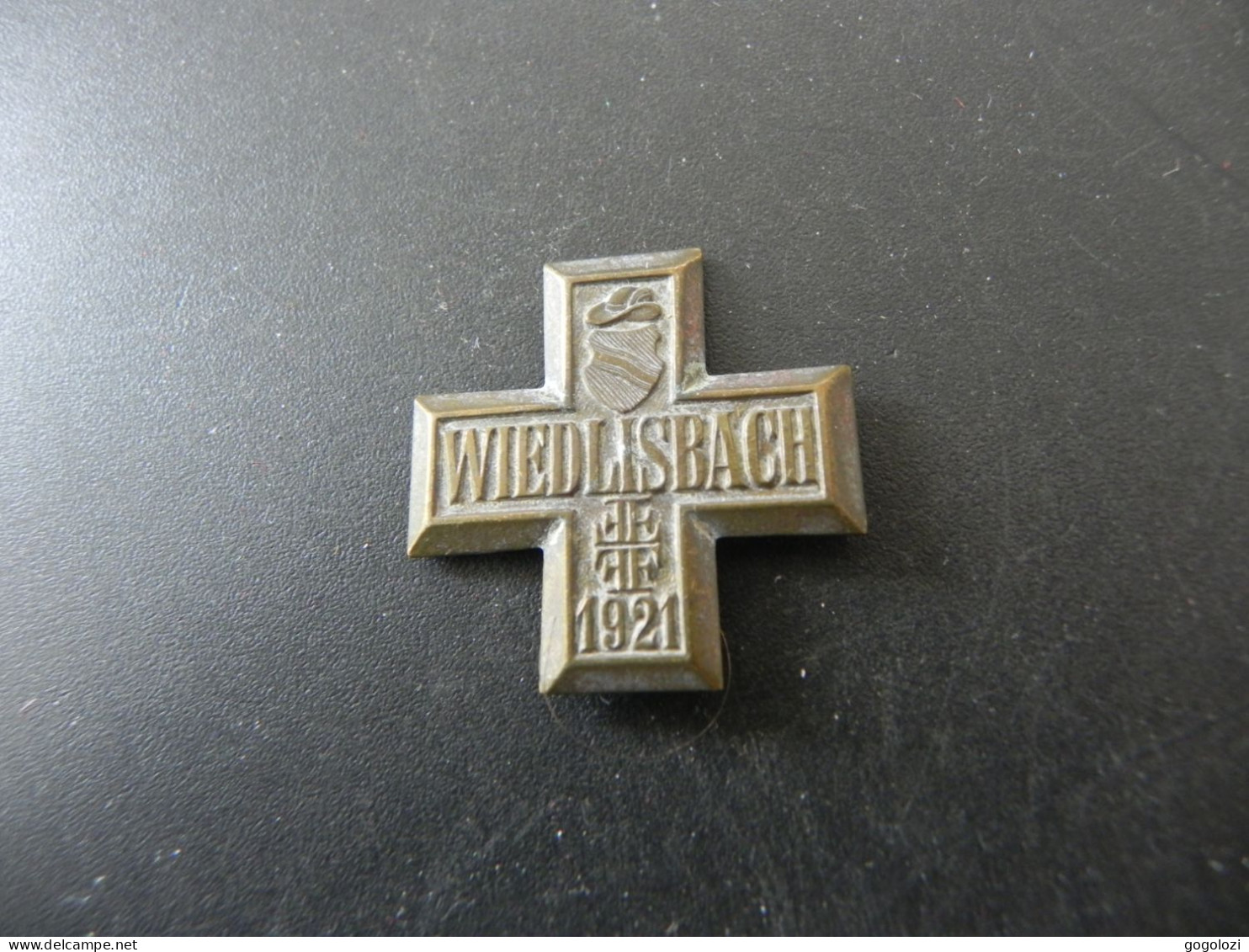 Old Badge Schweiz Suisse Svizzera Switzerland - Turnkreuz Wiedlisbach 1921 - Zonder Classificatie