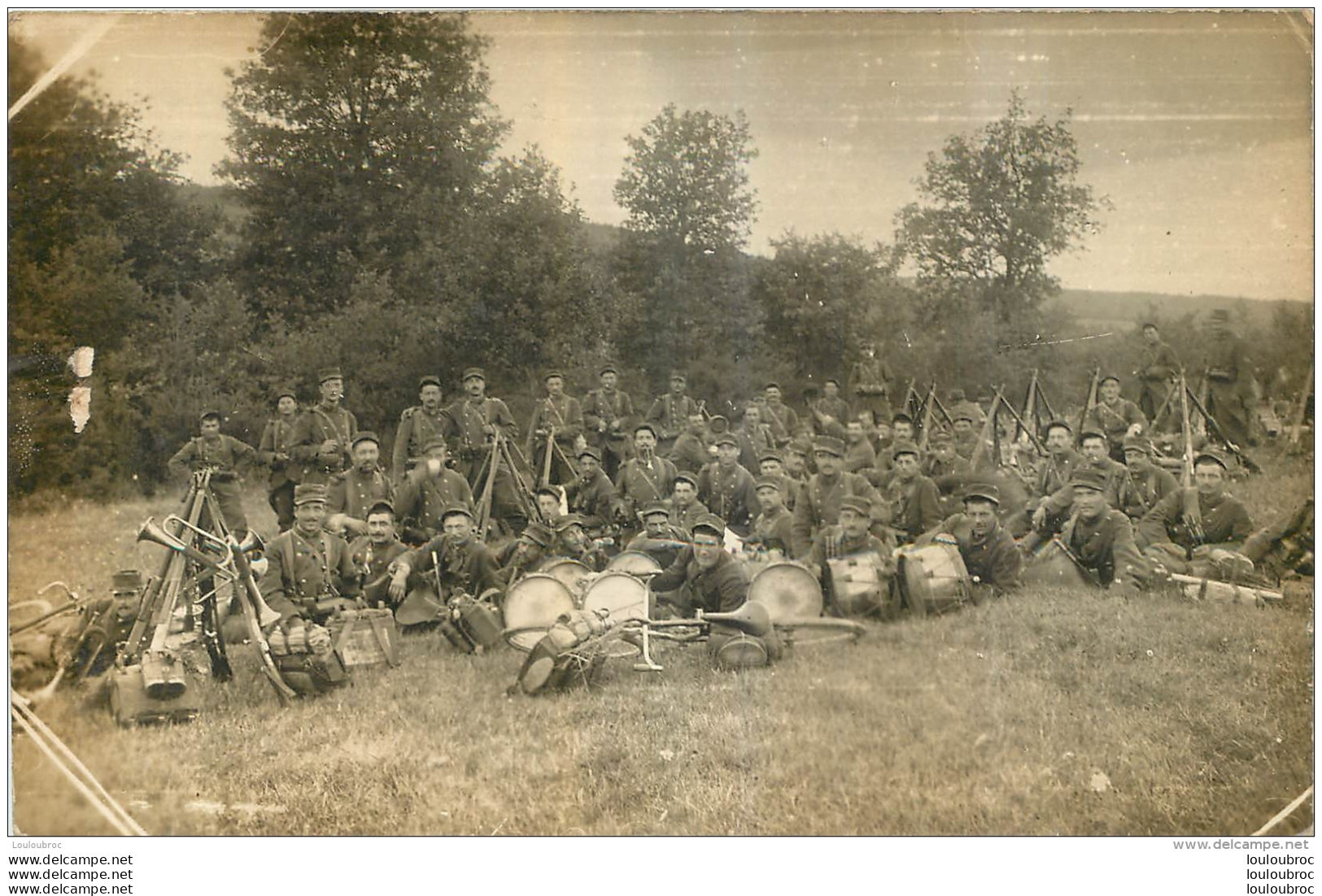 CARTE PHOTO  GROUPE DE SOLDATS  FANFARE - Other & Unclassified