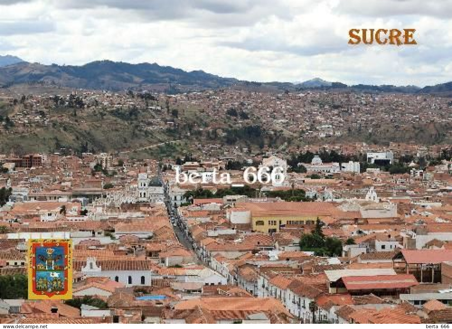 Bolivia Sucre Overview UNESCO New Postcard - Bolivie