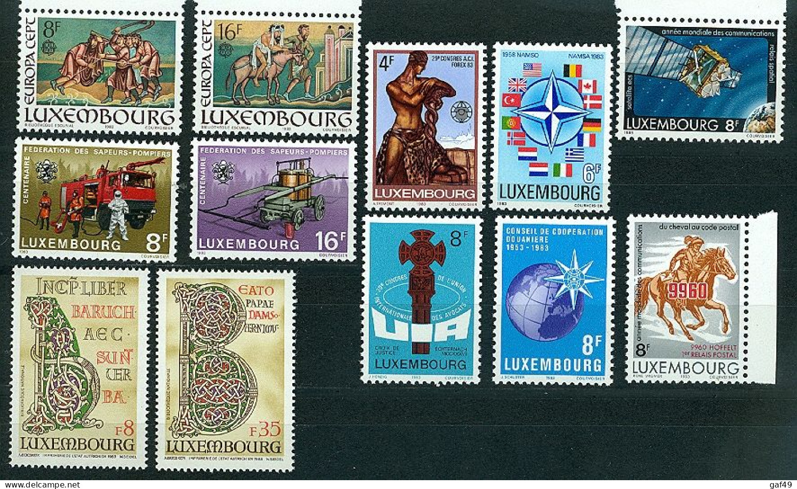 Luxembourg 1983 (2 Scans) Entre N° 1018 & 1040 (Y&T)  Sans Le N° 1030 Neufs Sans Charnière Très Frais - Unused Stamps