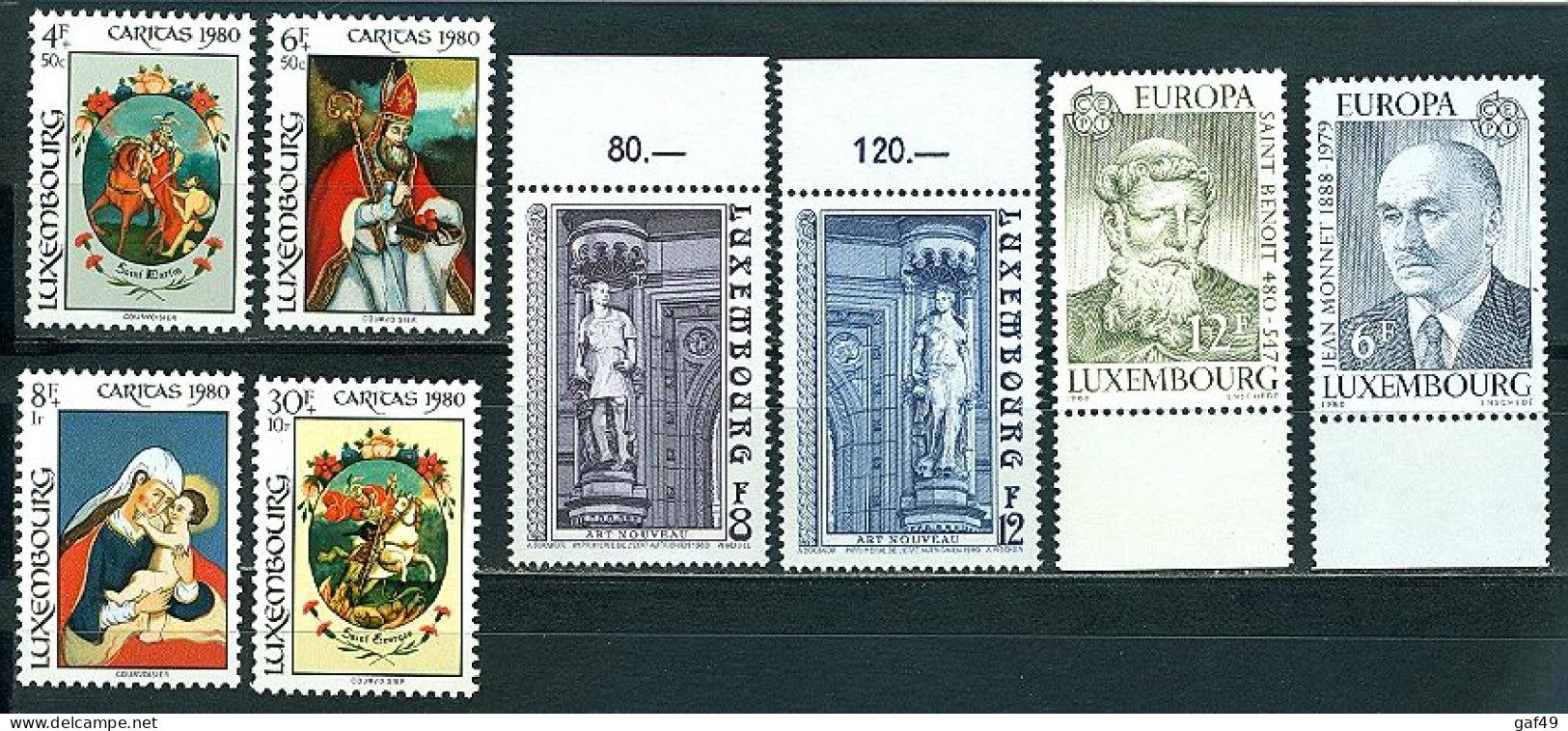 Luxembourg 1980 (2 Scans) Entre N° 953 & 971 (Y&T)  Neufs Sans Charnière Très Frais - Ganze Jahrgänge