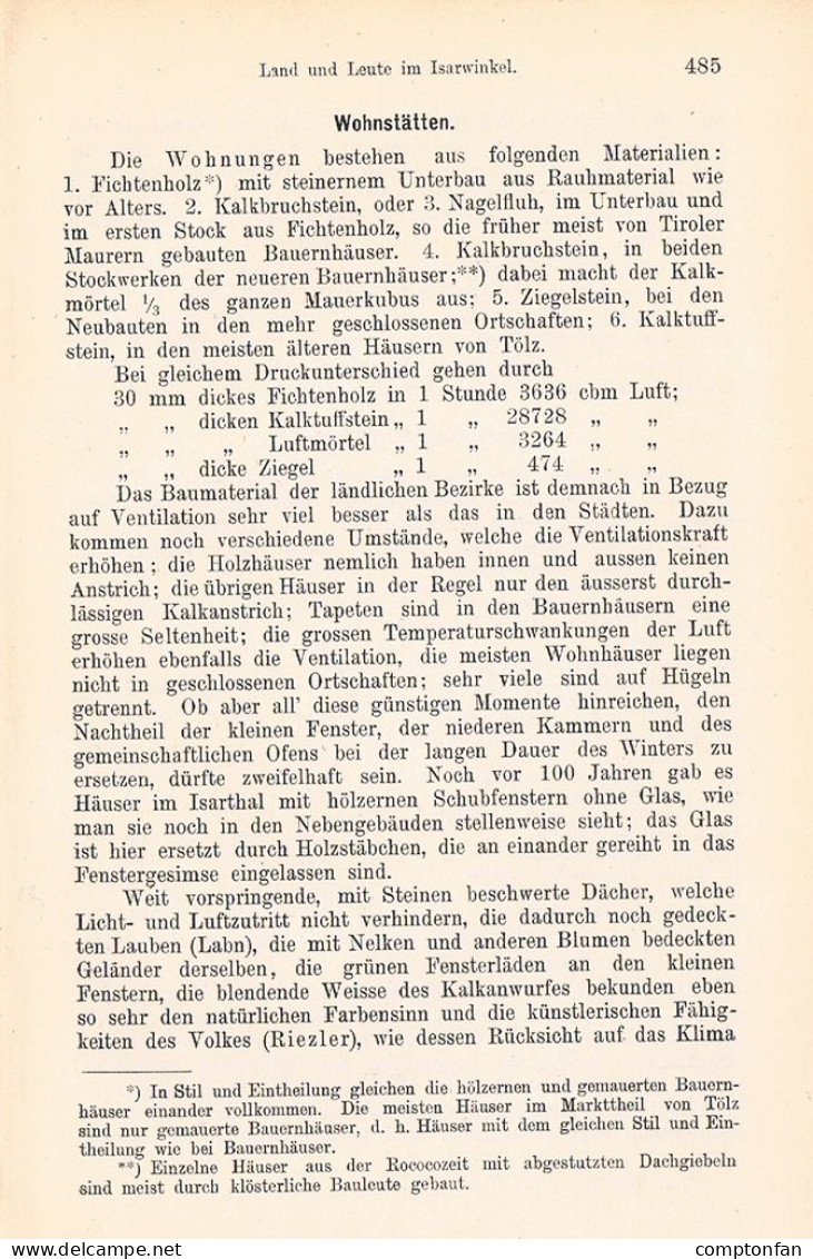 A102 1499 Hoefler Land Leute Isarwinkel Bad Tölz Bayern Artikel 1884 - Autres & Non Classés