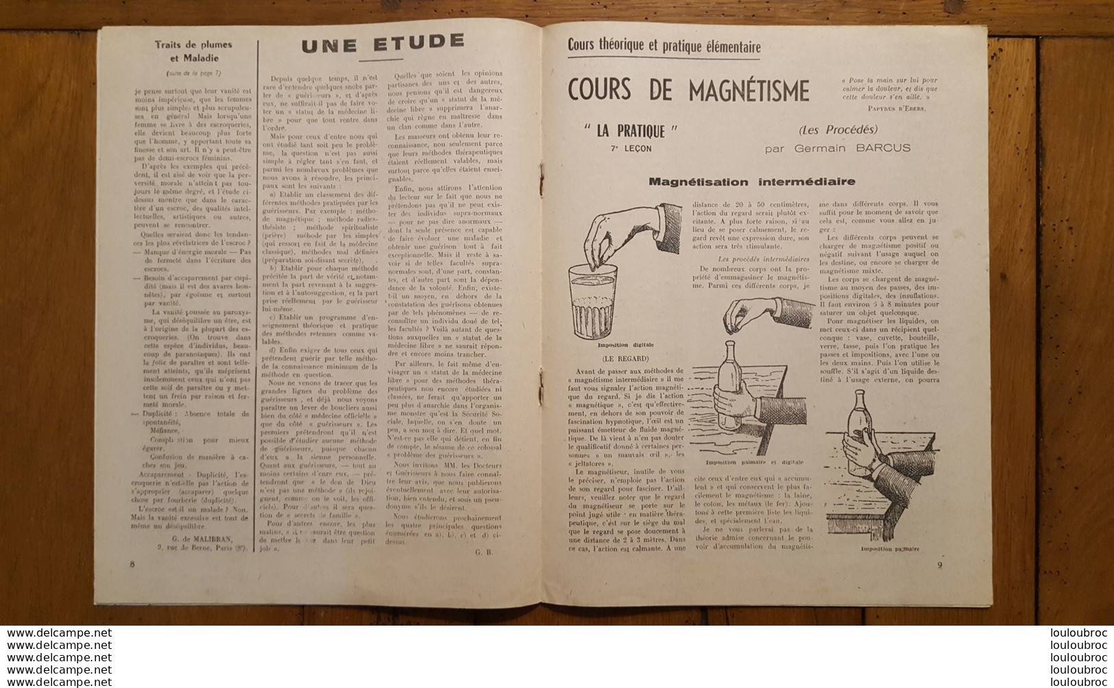 LA REVUE DES GUERISSEURS 01/1952  N°13 LE CRIME DE VIVISECTION TOUTE LA MEDECINE OCCULTE 16 PAGES - Esotérisme