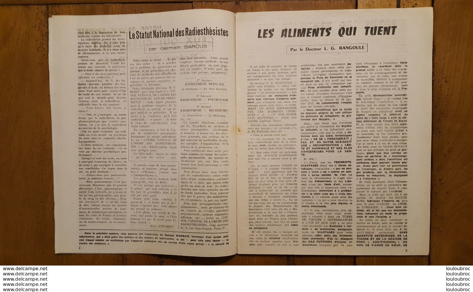 LA REVUE DES GUERISSEURS 09/1952  N°19  LE SOMMEIL DE L'ENFANT TOUTE LA MEDECINE OCCULTE 16 PAGES - Esotérisme