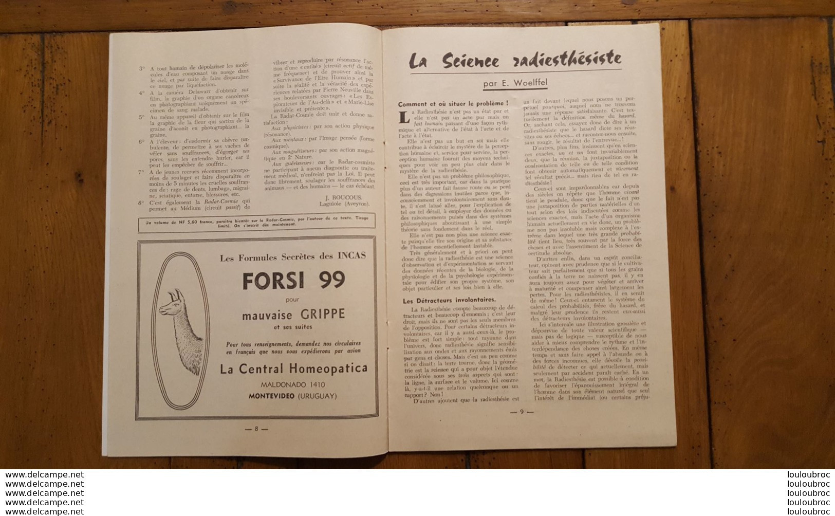 MAGAZINE RADIESTHESIE ET  PSYCHIC 04/1960 N°60 REVUE DE 24 PAGES - Esoterik
