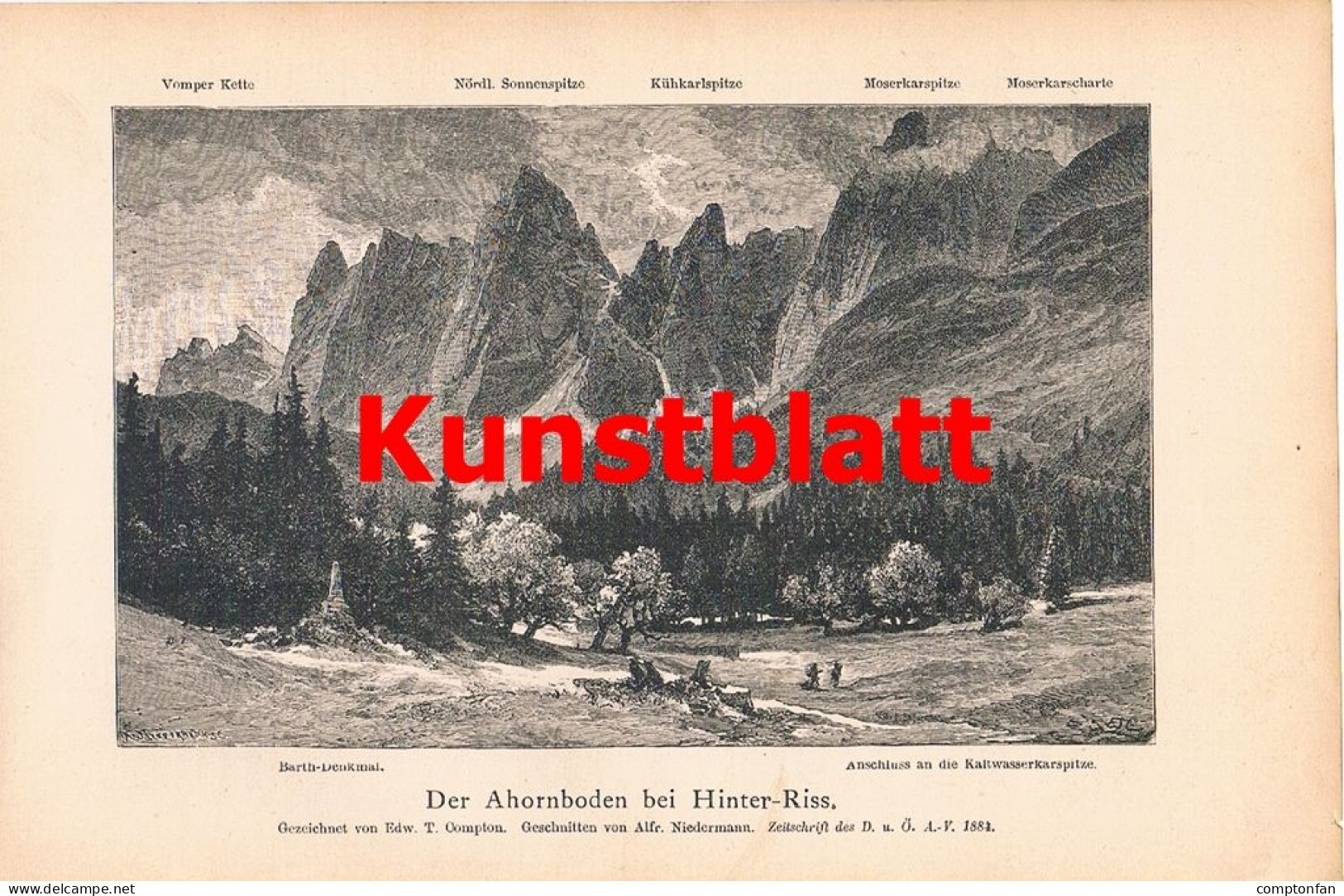 A102 1500 Compton Ahornboden Alpe Eng Bayern Tirol Artikel 1884 - Otros & Sin Clasificación