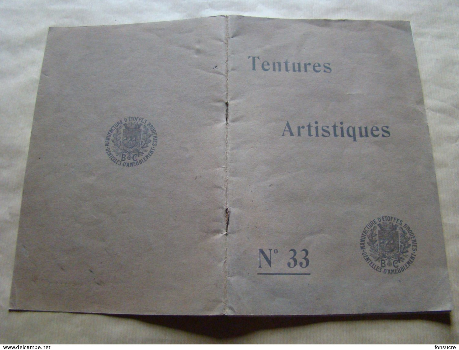VR20 Catalogue des Tentures Artistiques n°33 BERAUD & Cie Etoffe Broderie Dentelle 24 pages vers 1920