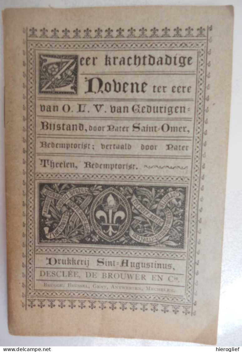 Krachtdadige NOVENE Ter Eere Van O.L. V V Gedurigen Bijstand Pater Sint-Omer Redemtorist 1902 Brugge Sint-augustinus DDB - Antiguos