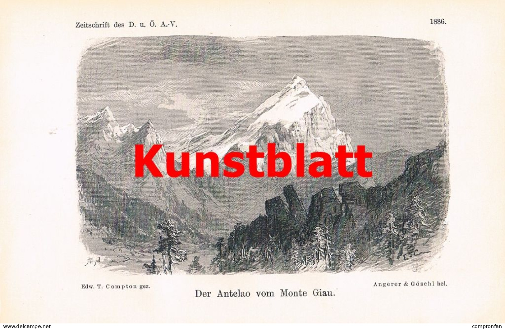 A102 1504 Grohmann Compton Dolomiten Ampezzo Alleghesee Artikel 1886 - Other & Unclassified