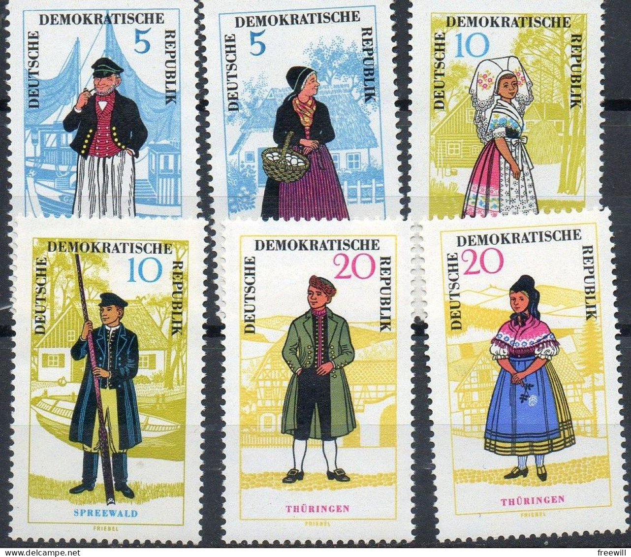 Allemagne De L' Est , DDR  Costumes Régionaux - Unused Stamps