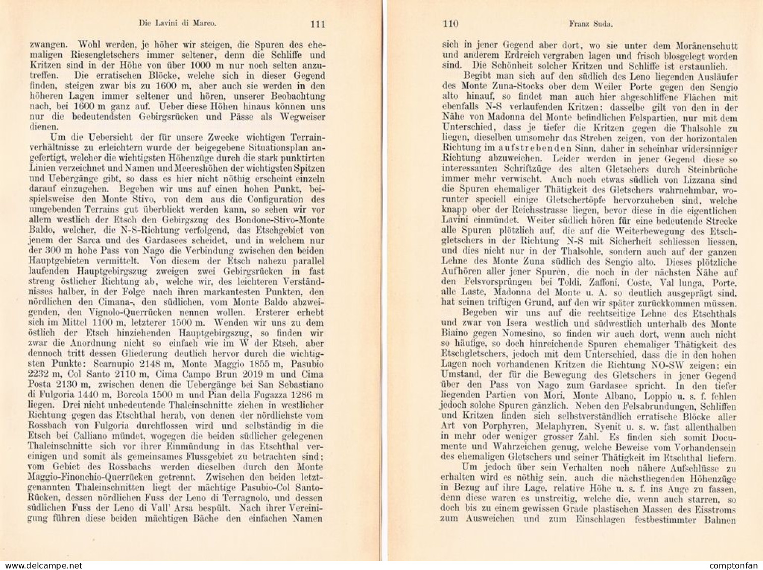 A102 1506 Franz Suda Lavini Di Marco Etschtal Trient Rovereto Artikel 1886 - Otros & Sin Clasificación