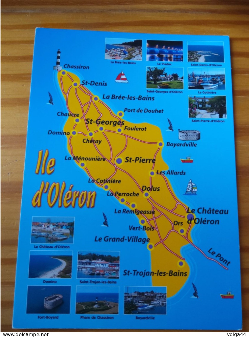 17 ILE D'OLERON -  Carte Géographique - Contour Du Département Avec Multivues - Landkarten