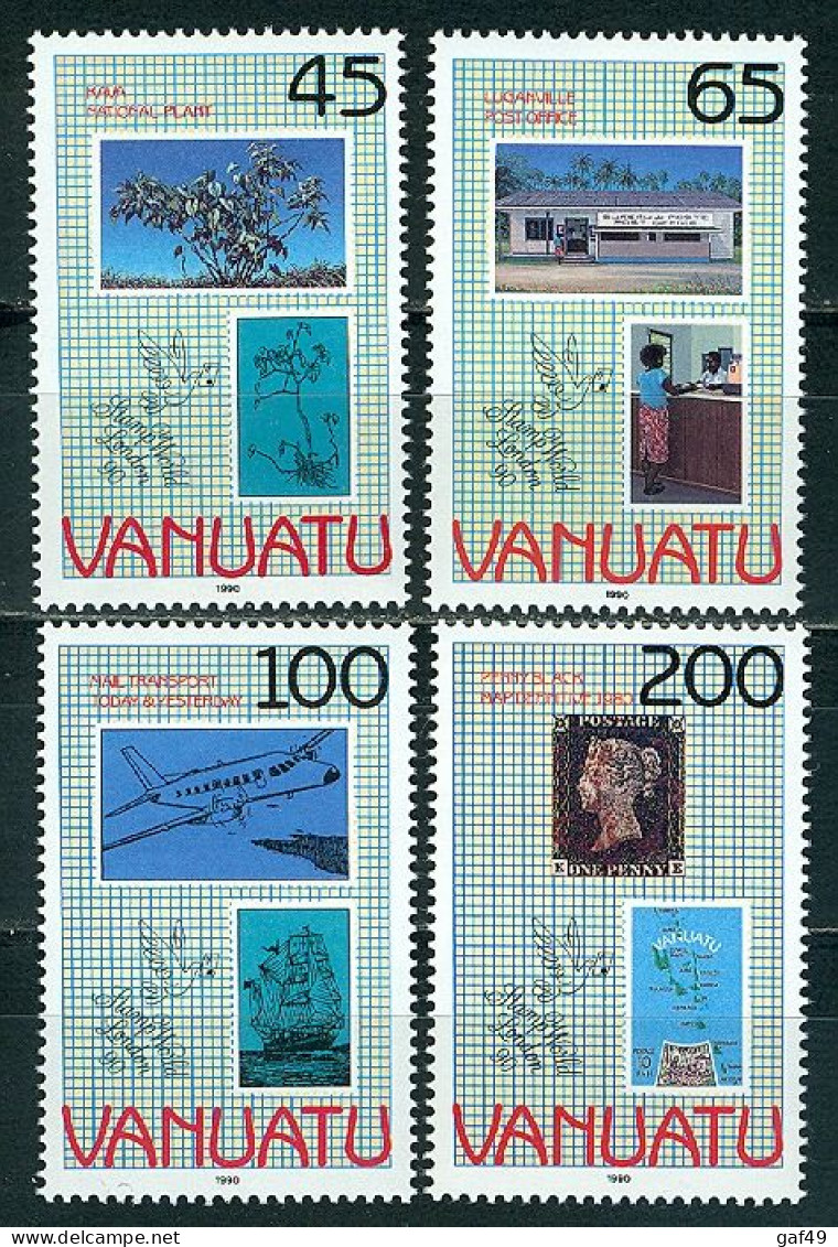 Vanuatu, Exposition Philatélique London 90, N° 842 à 845 Y&T Neufs Sans Charnière - Vanuatu (1980-...)