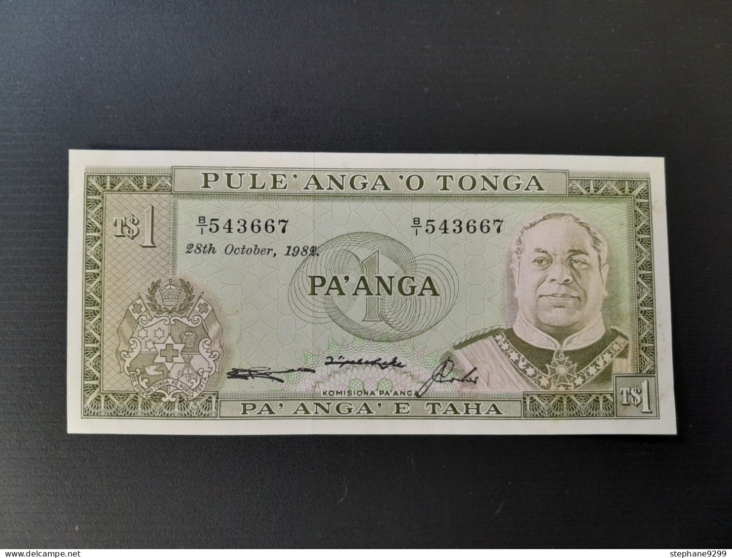 TONGA 1 PAANGA 1982.AUNC(tâches) - Tonga