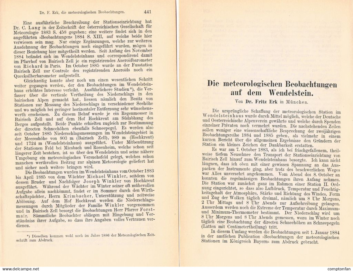 A102 1508 Ratzel Wendelstein Wendelsteinhaus Bevölkerung Artikel 1886