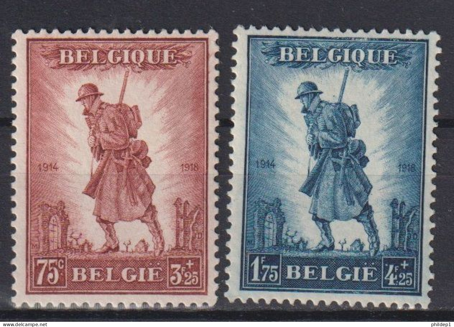 Belgique: COB N° 351/52 *, MH, Charniéré. TB !!! - Unused Stamps