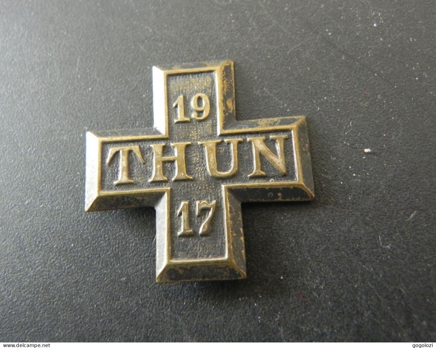 Old Badge Schweiz Suisse Svizzera Switzerland - Turnkreuz Thun 1917 - Unclassified