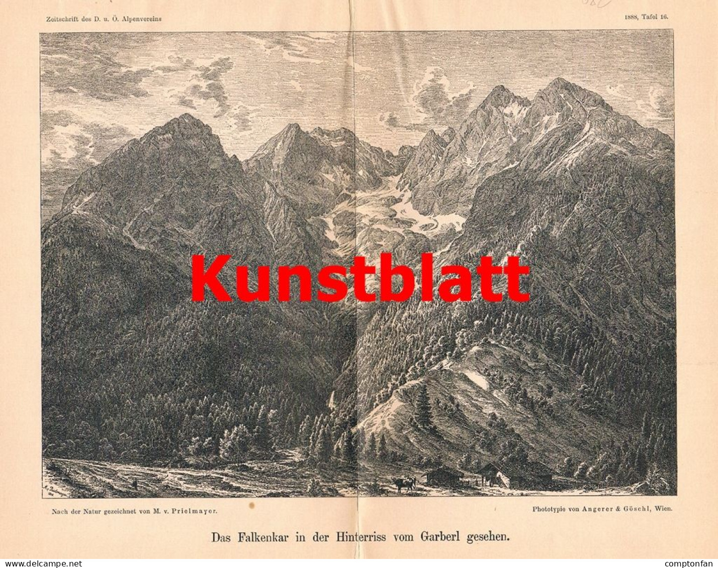 A102 1510 August Rothpletz Karwendelgebirge Tirol Bayern Artikel 1888 - Autres & Non Classés