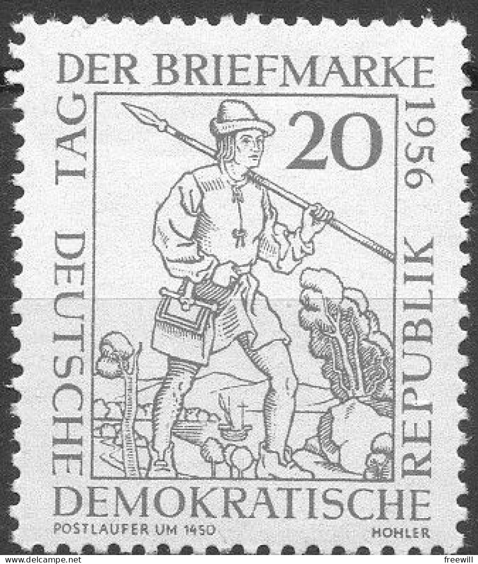 Allemagne De L' Est , DDR  Journée Du Timbre 1956 XX - Unused Stamps
