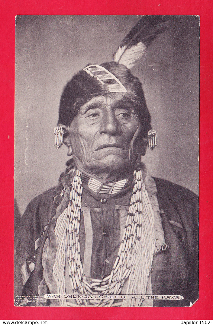 Indiens-10A28  WAH SHUN GAK Chief Of All The Kaws, Cpa  - Indios De América Del Norte