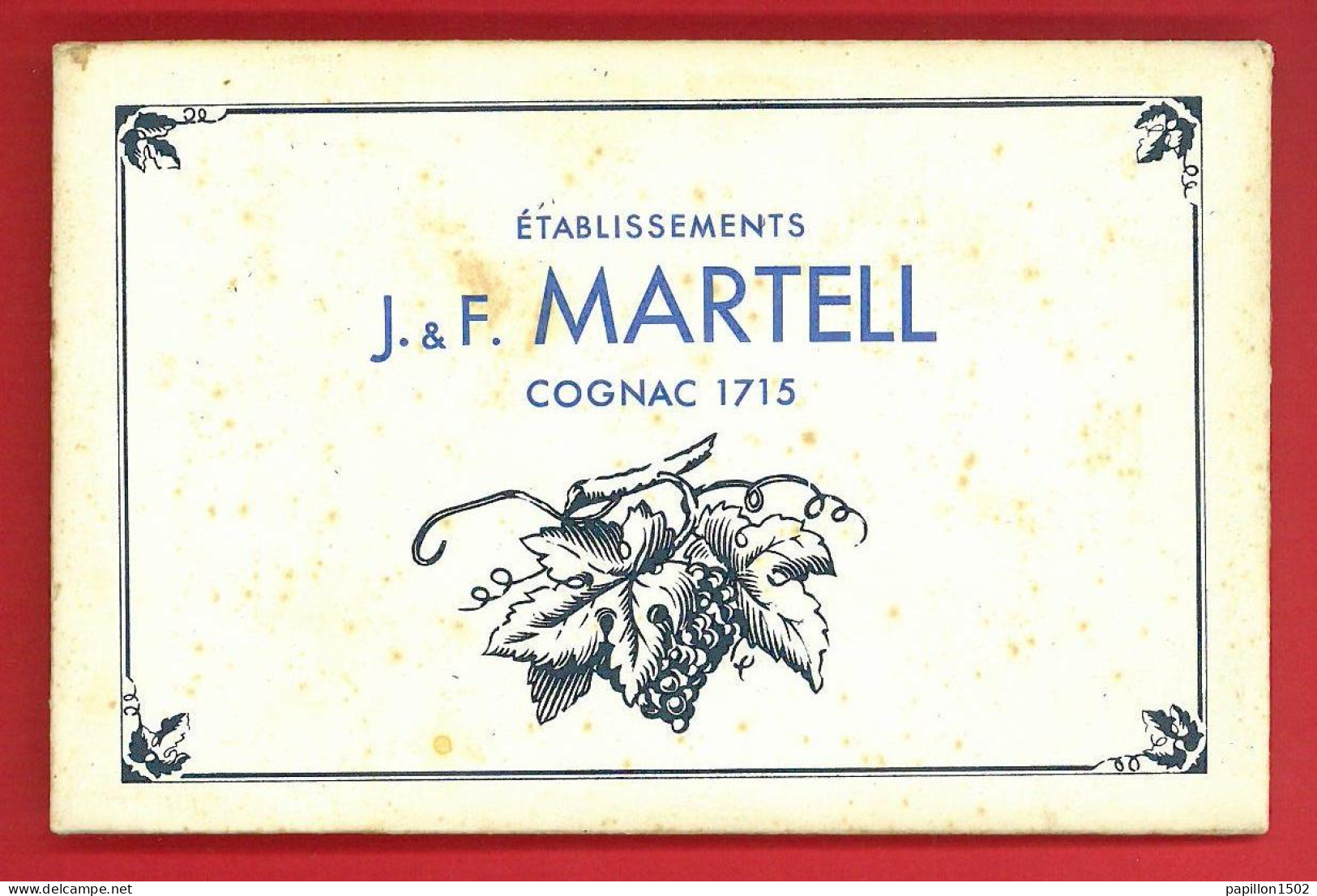 F-16-Cognac-383Ph75 Etablissements MARTELL, Pochette Contenant 6 Cpa BE - Cognac