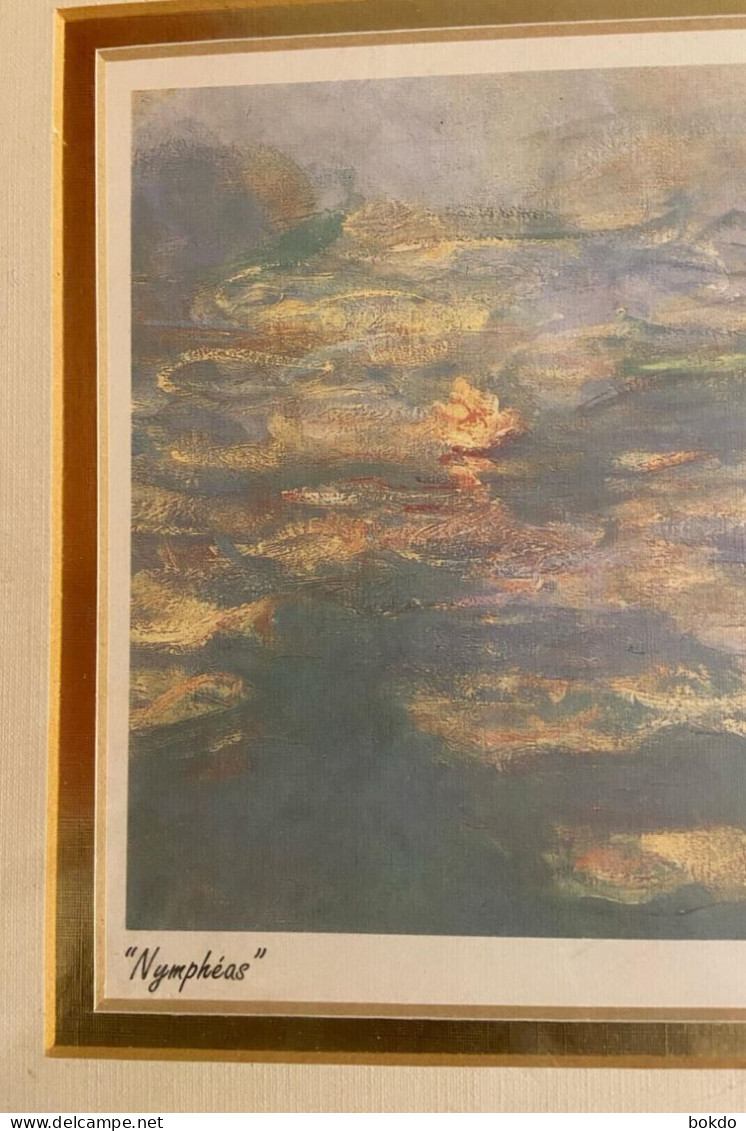 Tableau Cadre Bois - Reproduction "Claude Monet" - LES NYMPHEAS - Andere & Zonder Classificatie