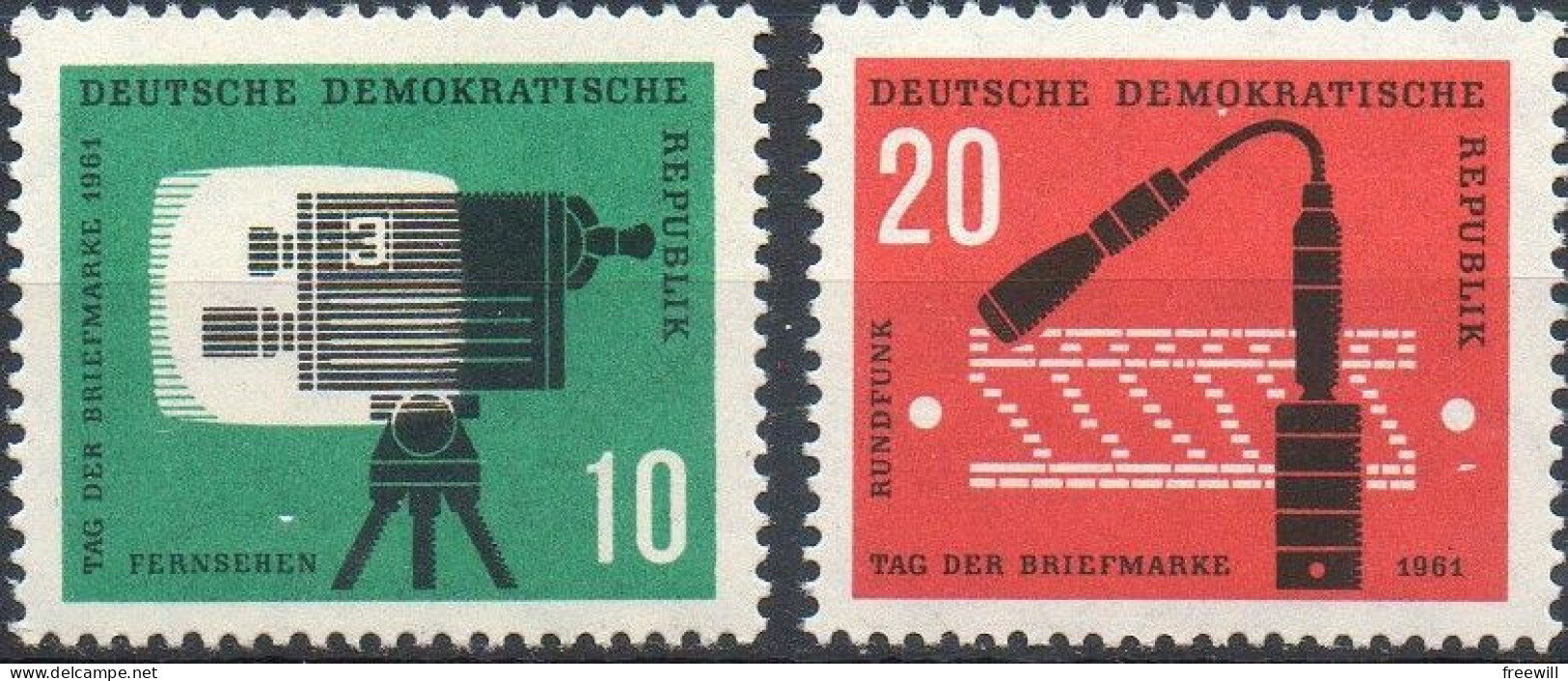 Allemagne De L' Est , DDR  Journée Du Timbre 1961 XX - Nuevos