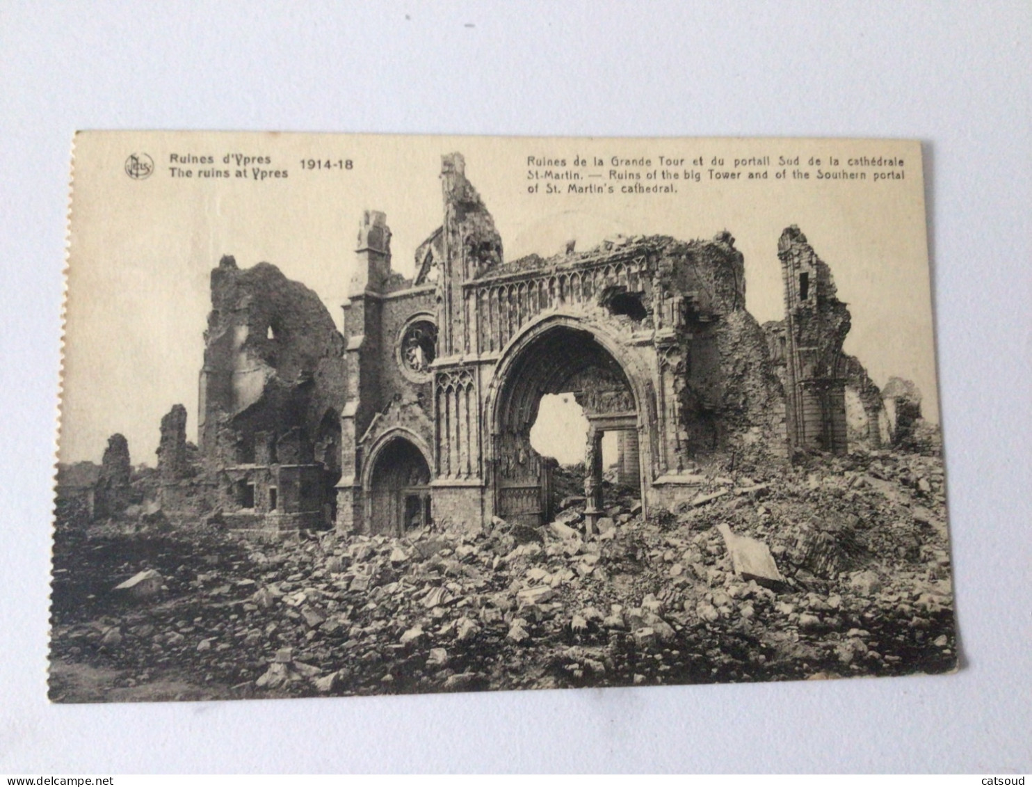 Carte Postale Ancienne (1919) Ruines D’Ypres 1914-18 - Ieper