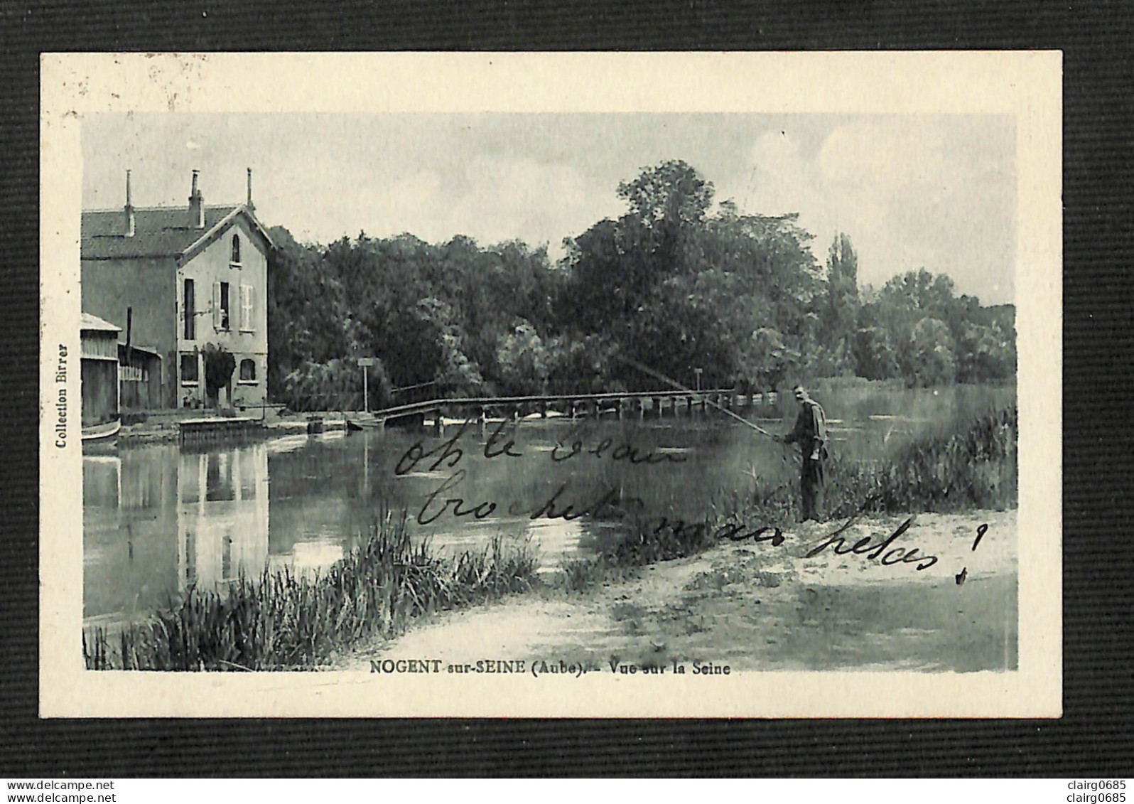 10 - NOGENT SUR SEINE - Vue Sur La Seine (Pêcheur) - 1929 - Nogent-sur-Seine