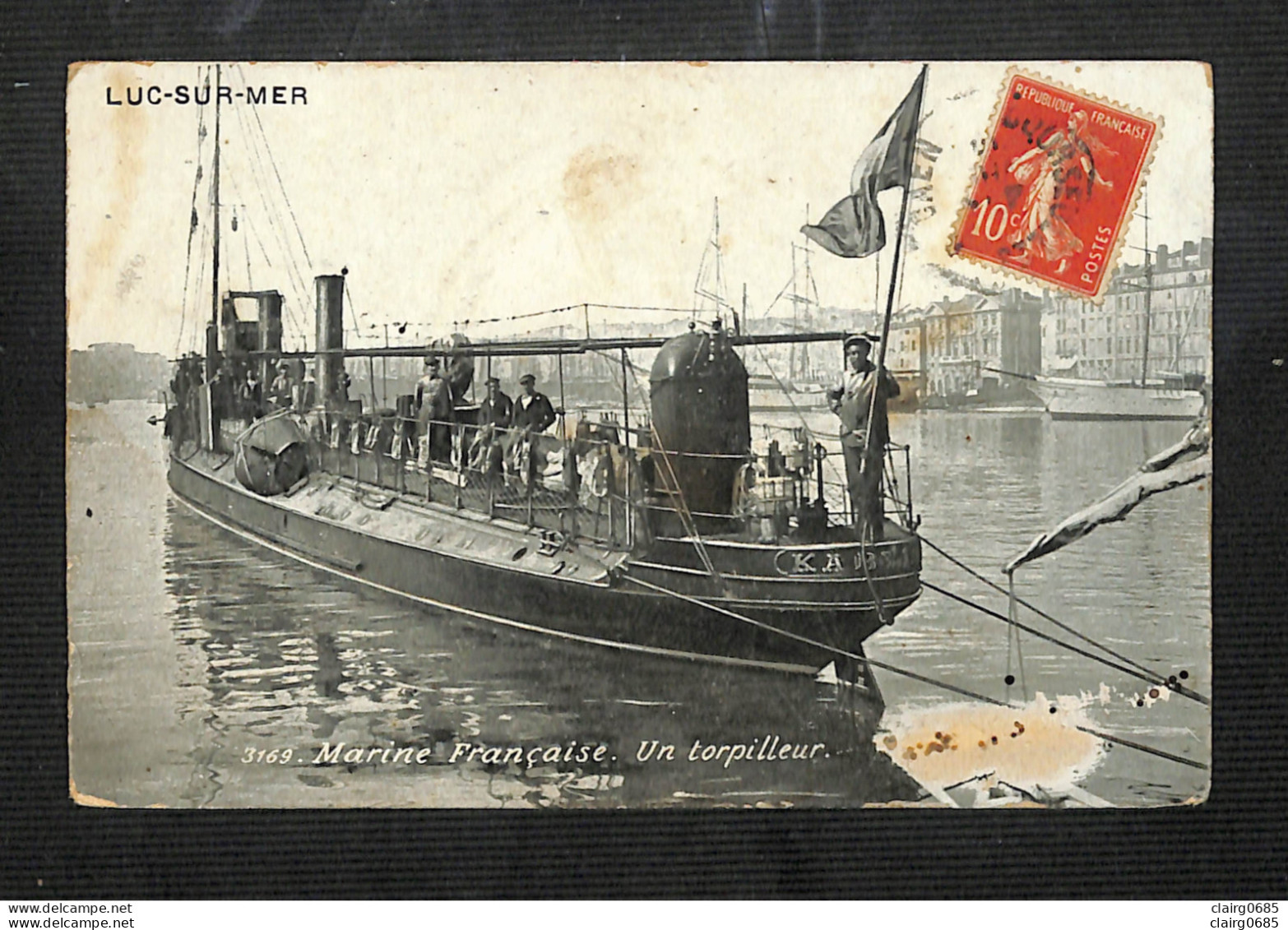 14 - LUC SUR MER - Marine Française - Un Torpilleur - 1914 - Luc Sur Mer