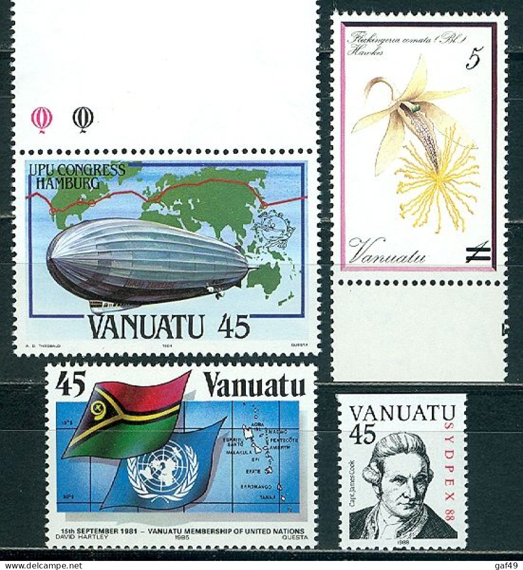 Vanuatu, Lot Timbres Neufs Sans Charnière De 1981, N° 694,709,726,805 Y&T Neufs Sans Charnière Superbes - Vanuatu (1980-...)