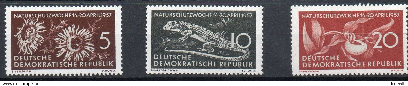 Allemagne De L' Est , DDR  Protection D La Nature XXX 1957 - Neufs