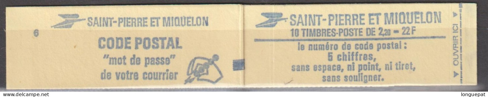 SAINT-PIERRE Et MIQUELON - Carnet De 10 Timbres, En Deux Bandes Horizontales Du N°467a - Unused Stamps