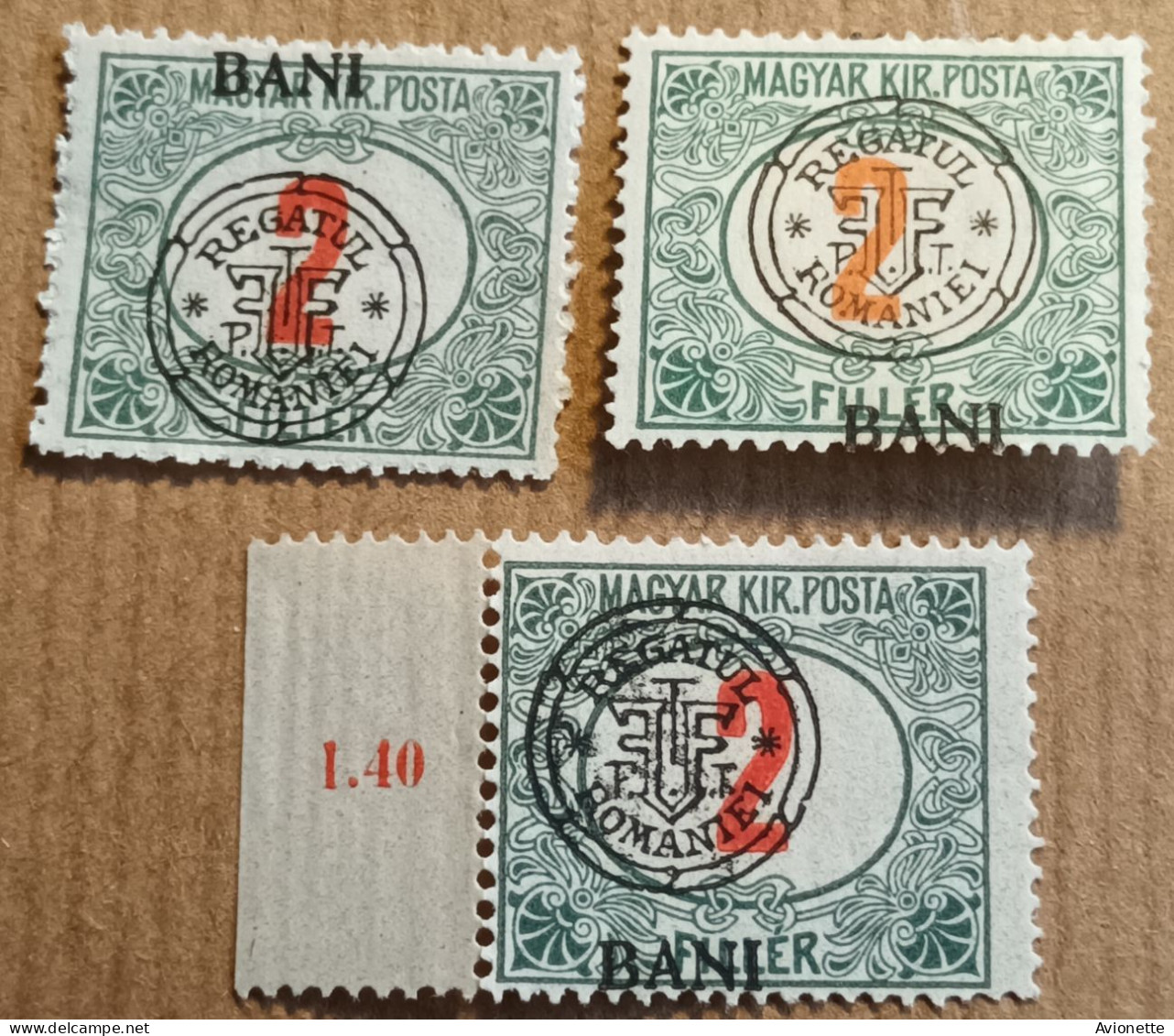Magyar Kir Posta / Surcharge Regatul Romaniei (3 Timbres) - Unused Stamps