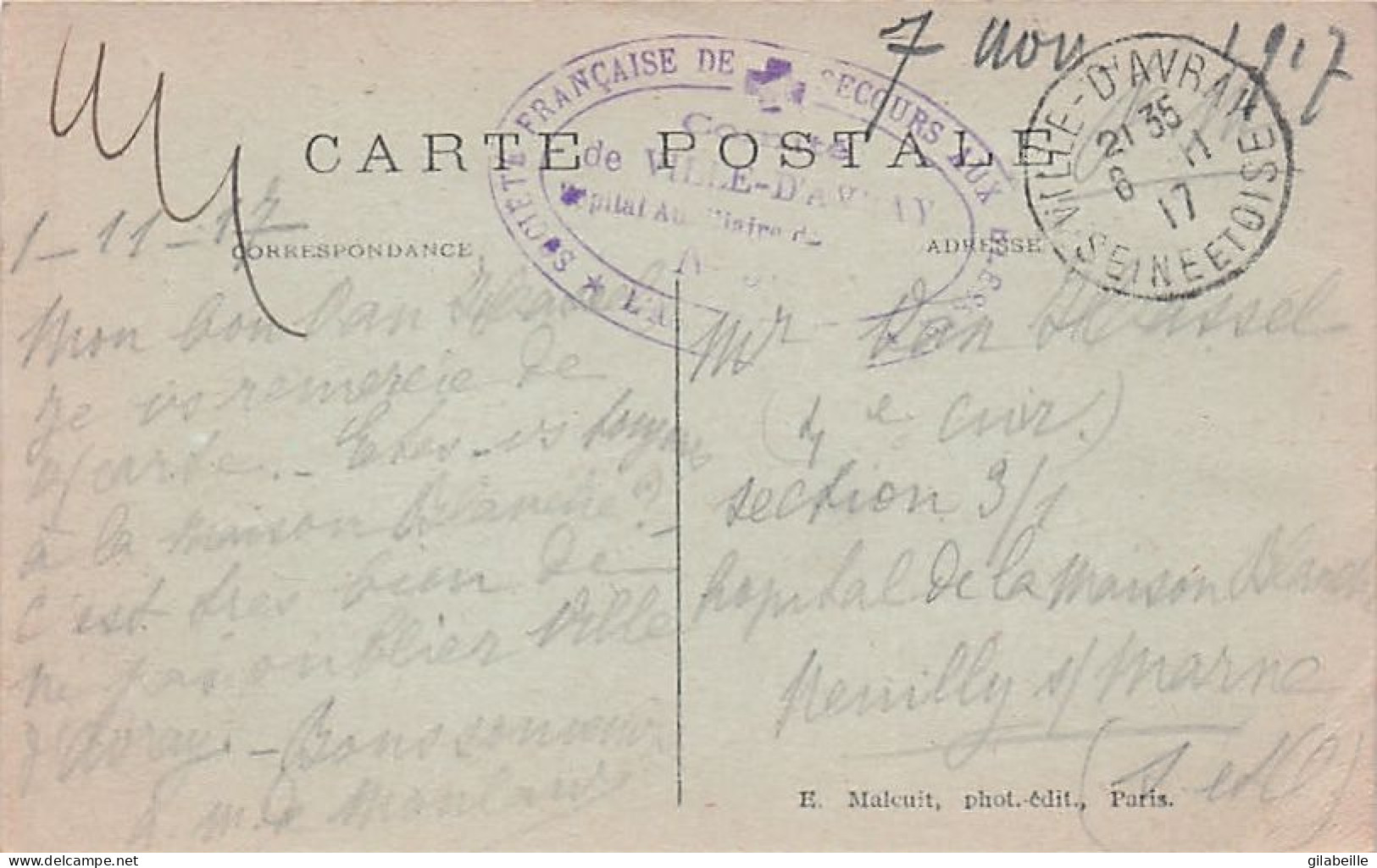 92 - VILLE D'AVRAY - Le Monastere - 1917 - Ville D'Avray