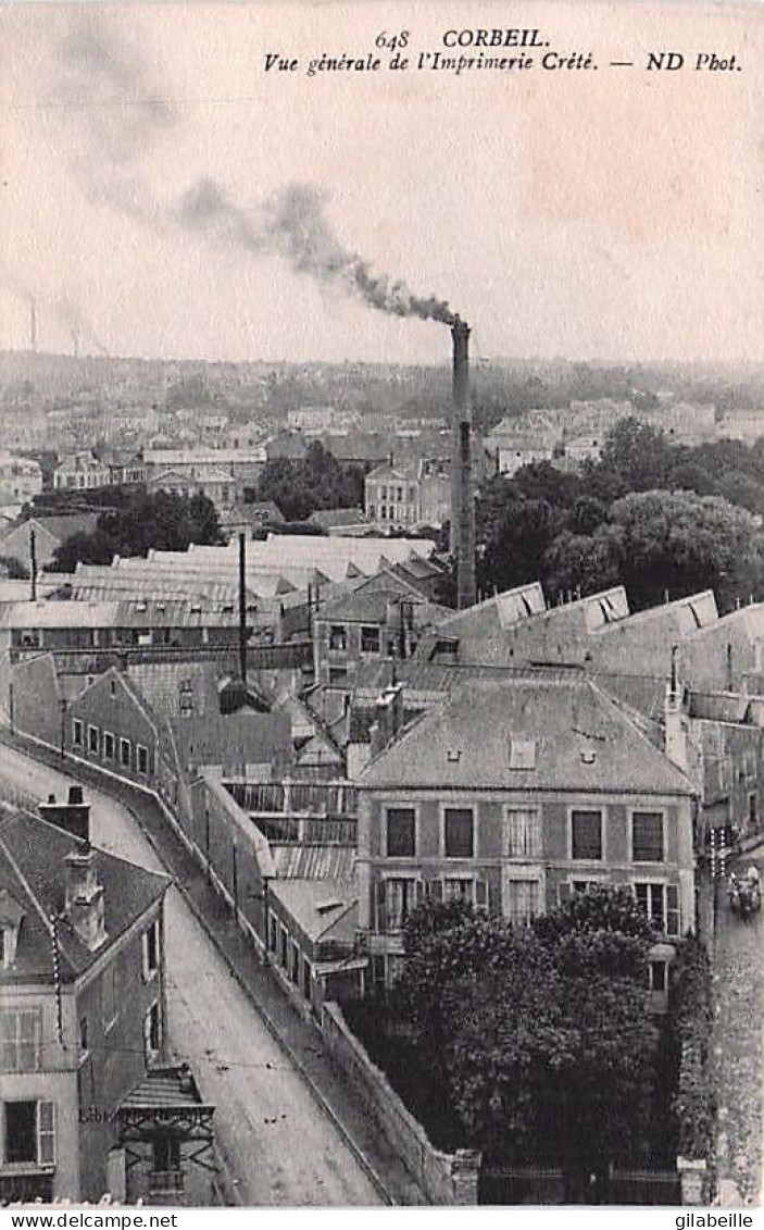 91. CORBEIL  - Vue Generale De L'imprimerie Crété - Corbeil Essonnes