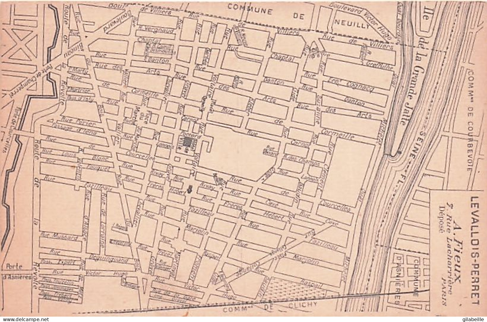 92 - LEVALLOIS PERRET - Plan De La Ville - Levallois Perret