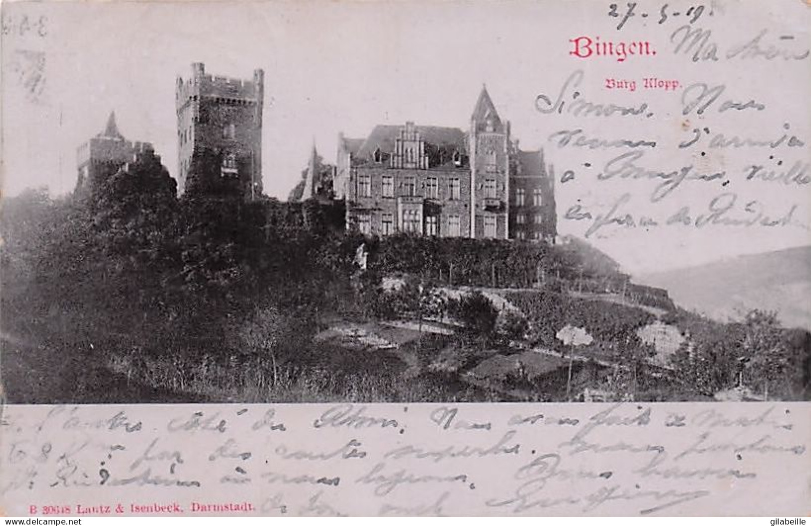 Bingen Am Rhein - Burg Klopp - 1901 - Sonstige & Ohne Zuordnung