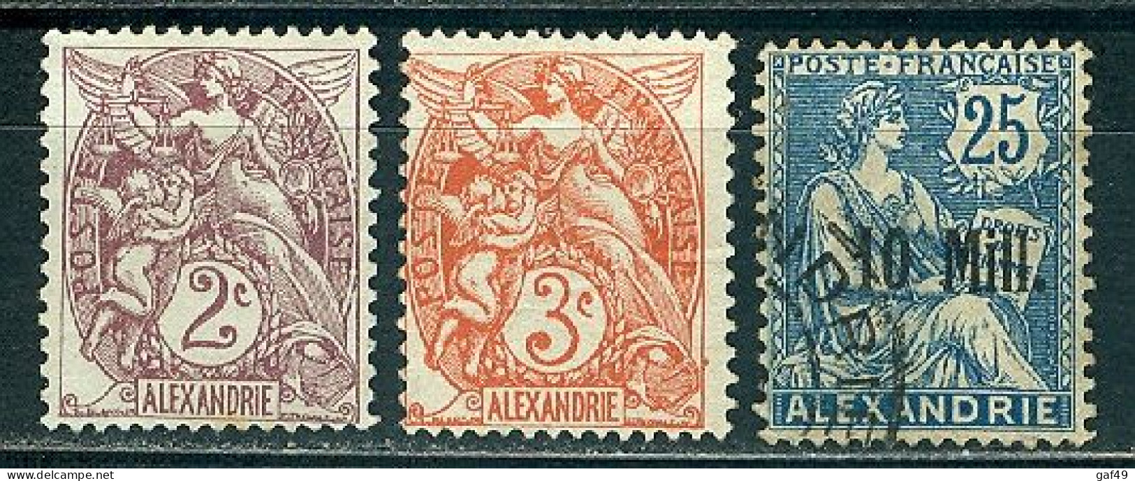 Alexandrie Timbres  N° 20 & 21 Y&T Neufs Sans Gomme N° 42 Oblitéré Cote 4.50&euro; - Used Stamps