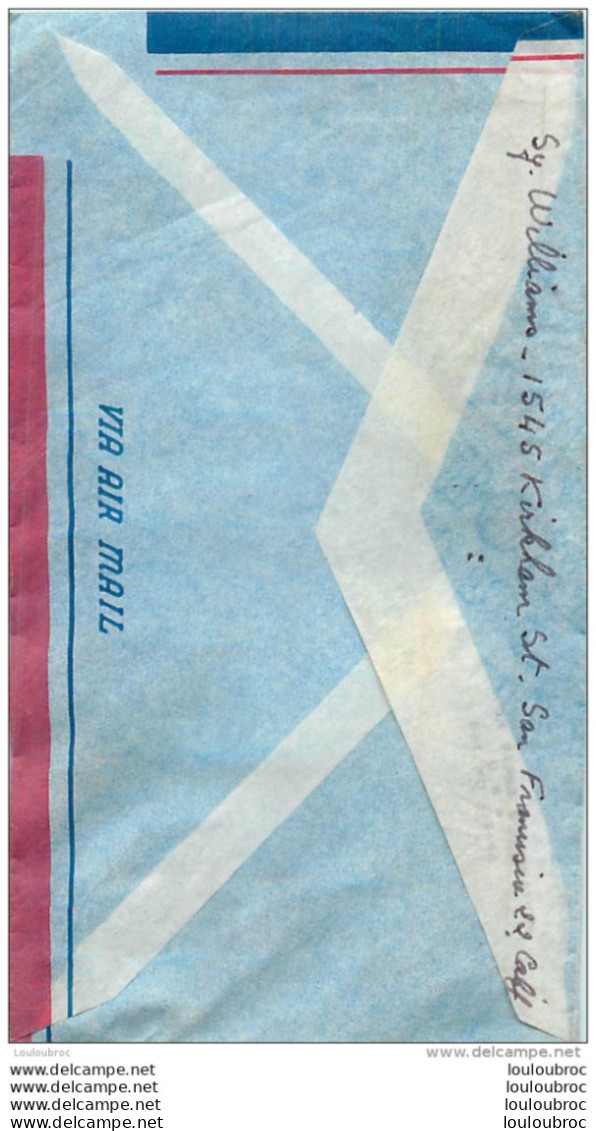 ENVELOPPE 1958 DE SAN FRANCISCO A PARIS VIA AIR MAIL  CORREO AEREO - Used Stamps