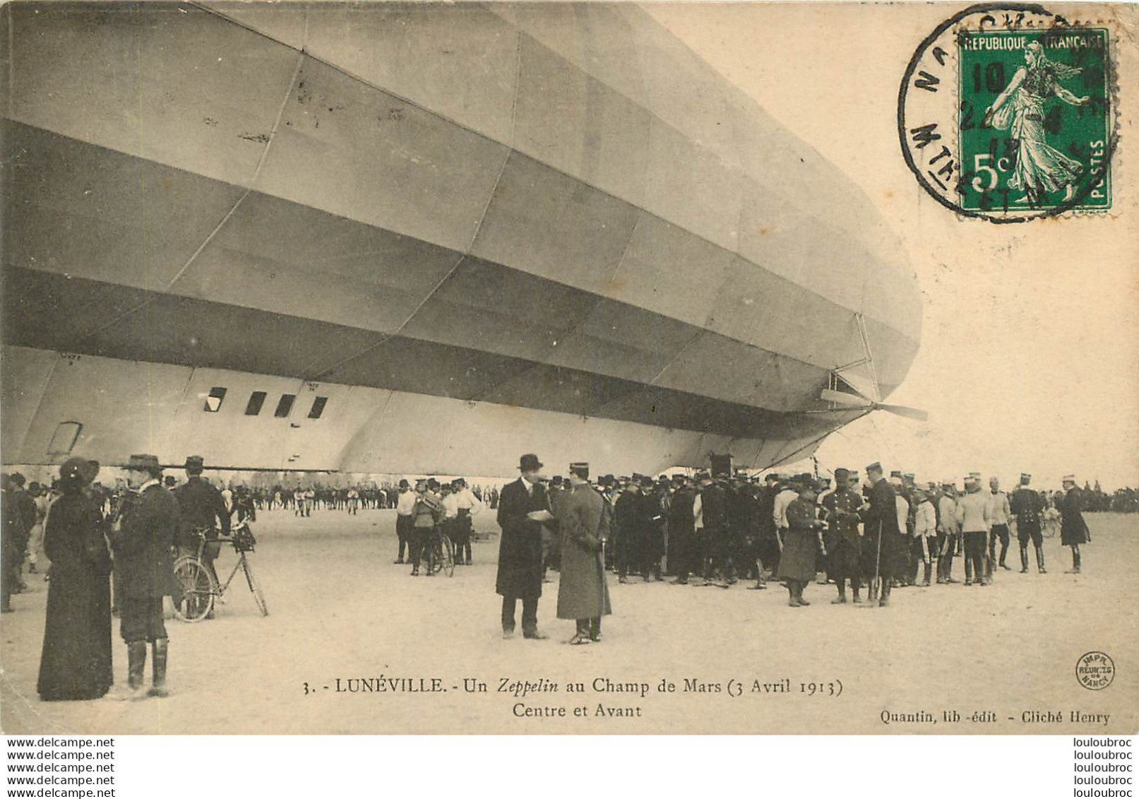 DIRIGEABLE  LUNEVILLE UN ZEPPELIN AU CHAMP DE MARS R1 - Airships