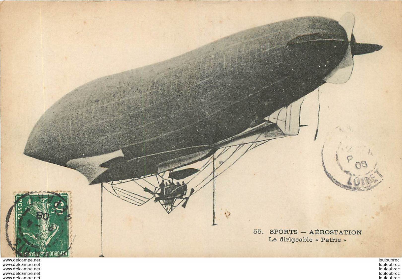 DIRIGEABLE  LE DIRIGEABLE PATRIE SPORTS AEROSTATION - Zeppeline