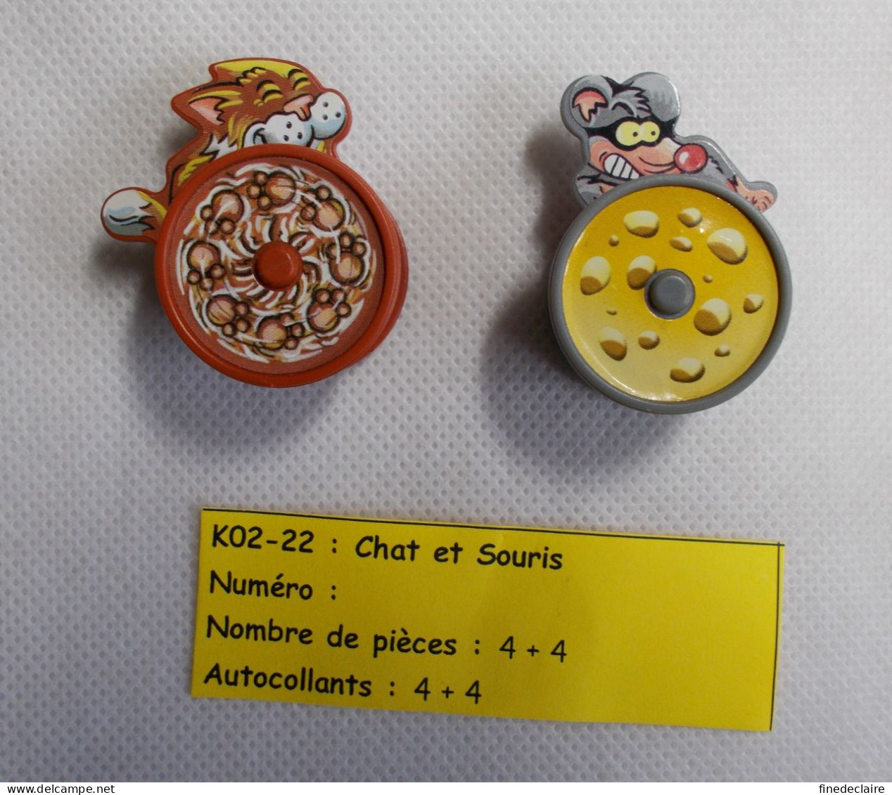 Kinder - Chat Et Souris Sur Roues - K02 22 - Sans BPZ - Mountables