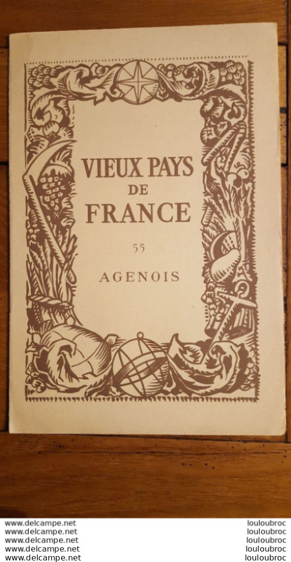 BELLE CARTE GEOGRAPHIQUE L'AGENOIS  VOIR LES  SCANS ET PHOTOS TOURISTIQUES 36X27CM - Carte Geographique