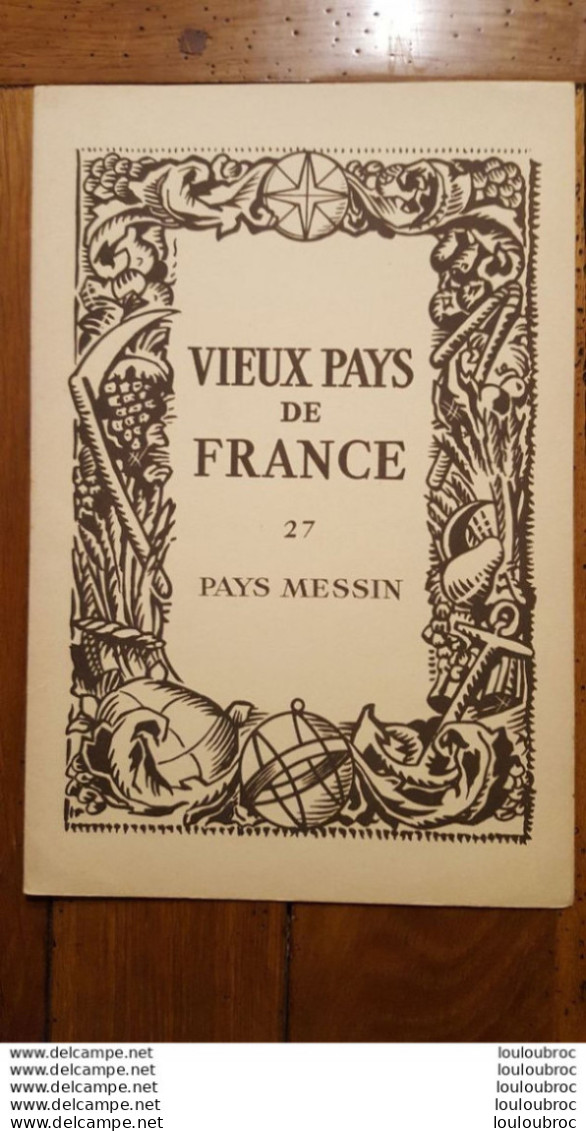 BELLE CARTE GEOGRAPHIQUE LE PAYS MESSIN VOIR LES 2 SCANS ET PHOTOS TOURISTIQUES 36X27CM - Cartes Géographiques